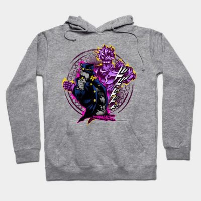 Attack Of Jotaro Jojos Bizarre Adventure Hoodie Gray / S