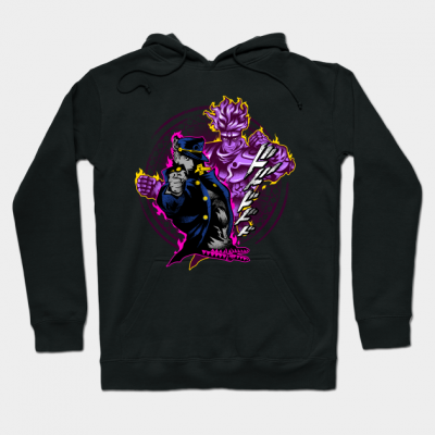 Attack Of Jotaro Jojos Bizarre Adventure Hoodie Black / S