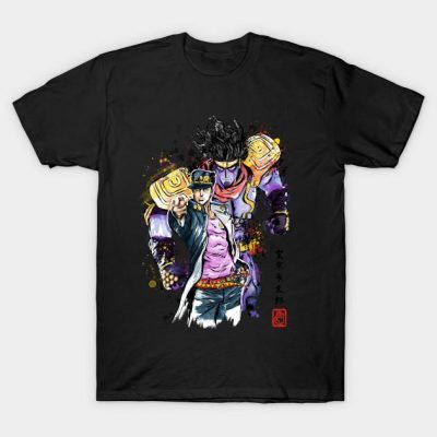 Bizarre Adventure Watercolor T-Shirt Black / S