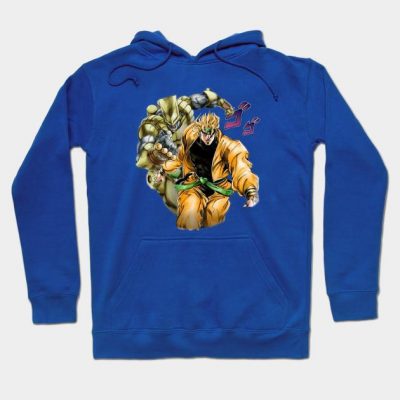 Dio The World Stand Jojos Bizarre Adventure Anime Otaku Hoodie Blue / S