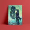 JJBAJotaroandStarPlatinumWallArt 02d2ef88 ab1f 4f8a b322 2e4e5aea52eb - JoJo's Bizarre Adventure Merch