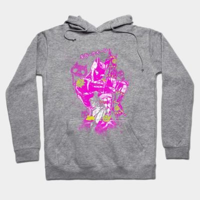 Jjba Killer Queen Hoodie Gray / S