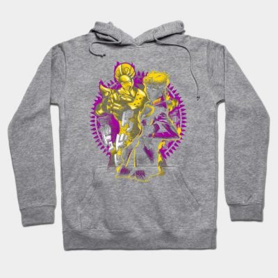 Jjba Unisex Gold Giorno Hoodie Gray / S