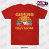 giorno giovanna vintage t shirt red s 701 - JoJo's Bizarre Adventure Merch