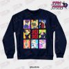 jojos bizarre adventure heroes crewneck sweatshirt navy blue s 237 - JoJo's Bizarre Adventure Merch