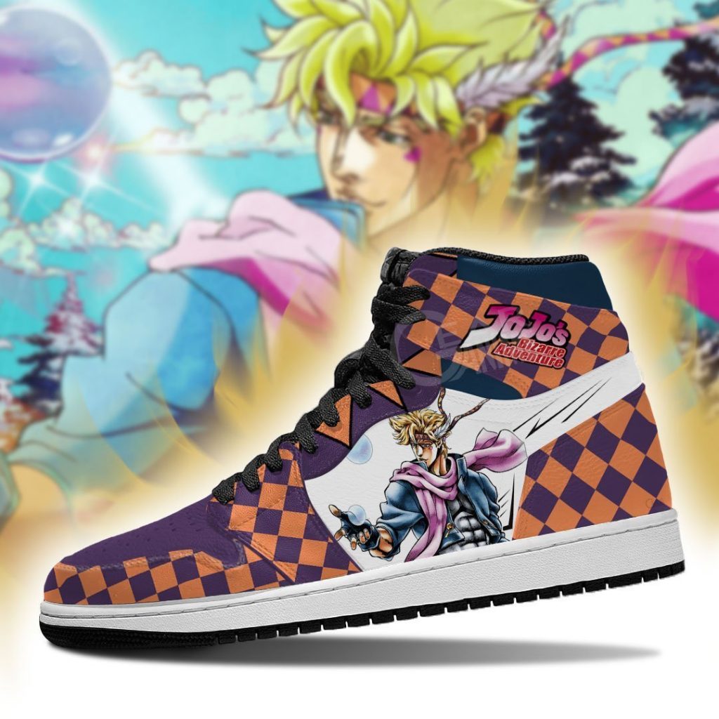 jojos bizarre adventure jordan sneakers caesar anthonio zeppeli shoes gearanime 4 - JoJo's Bizarre Adventure Merch