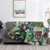 Jojo s Bizarre Adventure Blankets Joestar Joseph Anime Flannel Throw Blankets Airplane Travel Portable Lightweight Bedspread - JoJo's Bizarre Adventure Merch